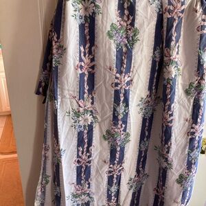 Floral Striped VTG FULL FLAT Sheet